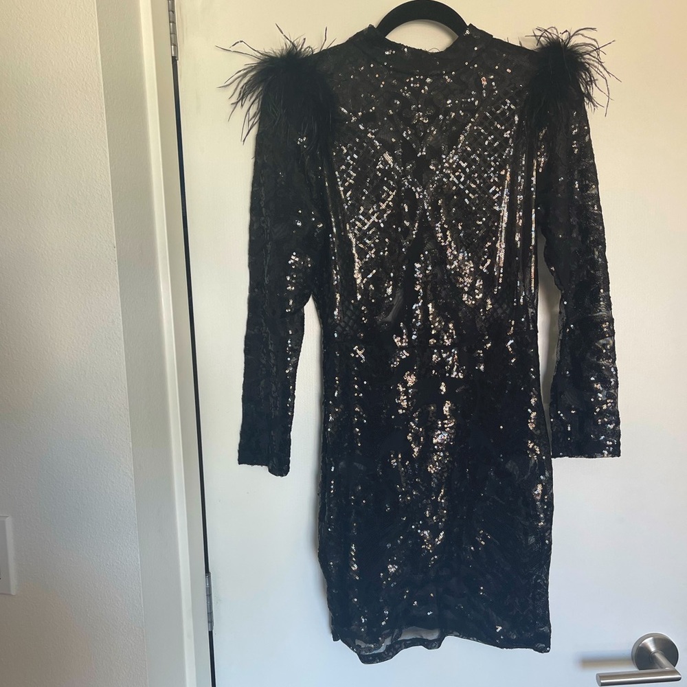 Sexy see through sequin club dress
